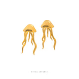 Jellyfish Golden Earrings