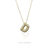 Balloon Zirconia Golden Necklace